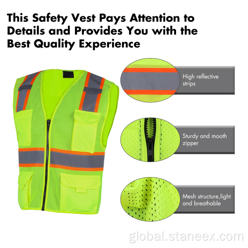 Reflective Safety Vest Breathable Mesh High Visibility Reflective Safety Vest Factory